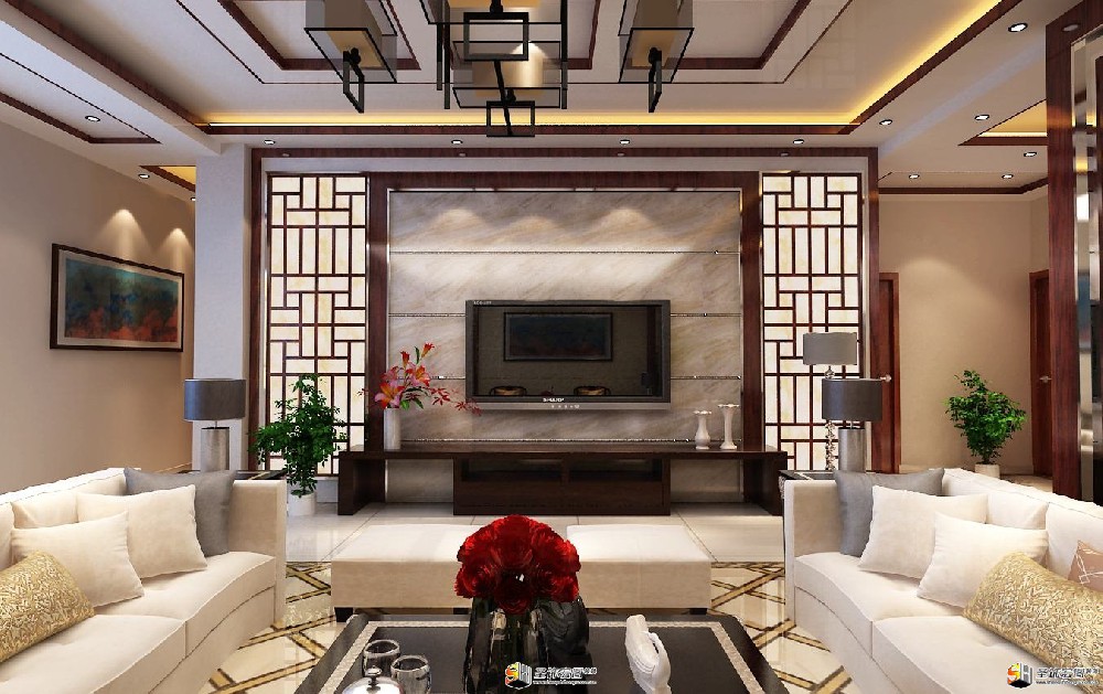 西海花园别墅----中式风格